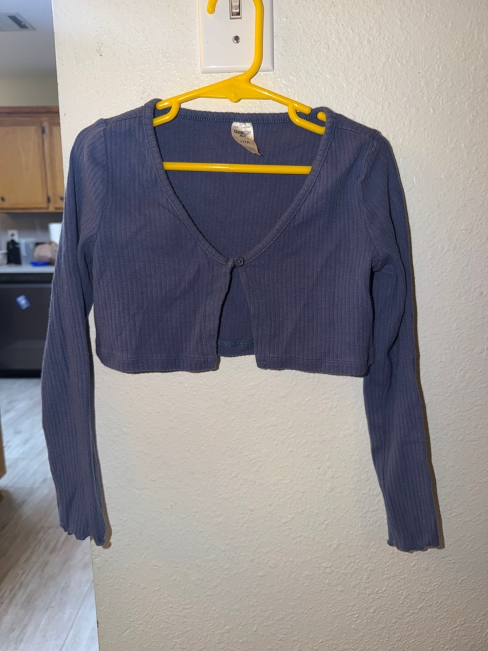 OshKosh B'gosh Ribbed Cropped Cardigan - Blue